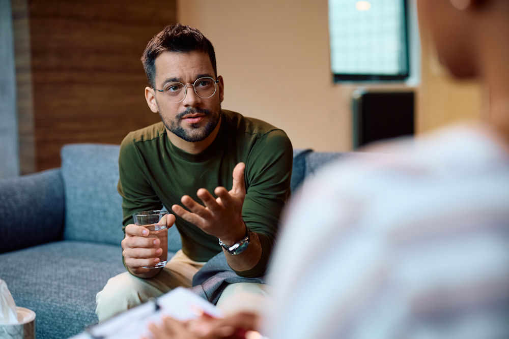therapist providing professional support for burnout, anxiety, and emotional exhaustion